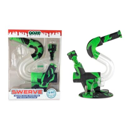 Ooze Swerve Silicone Water Pipe - Chameleon