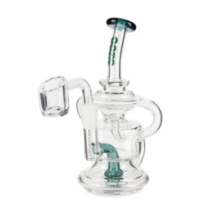 Ooze Undertow Mini Dab Rig - Midnight Wave borosilicate glass recycler system