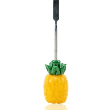 Premium glass pineapple dab tool for spreading concentrates with ease