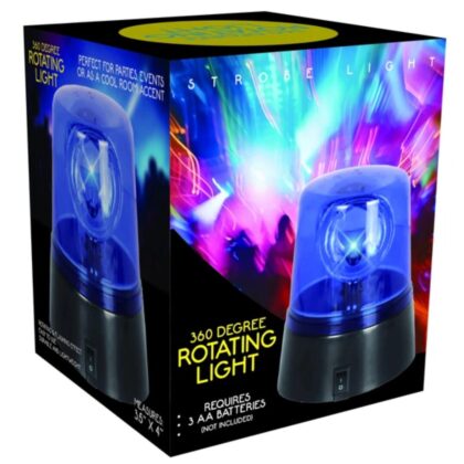 Portable Battery-Operated 360 Degree Strobe Blue Light