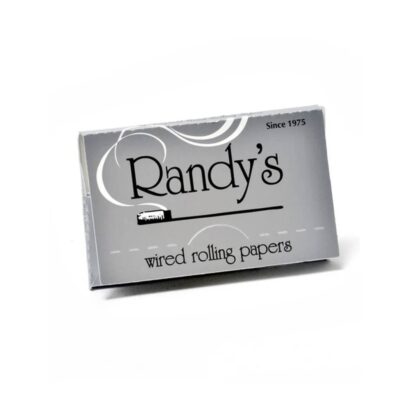 Randy's Silver 77mm Rolling Papers with built-in wire