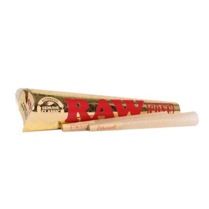 RAW Ethereal Cones - Pre Rolled - King Size - Thin Paper - 3 Pack