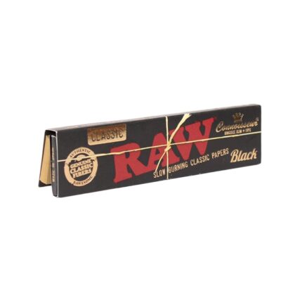 RAW Black 1 1/4 Rolling Papers - 50 Sheets
