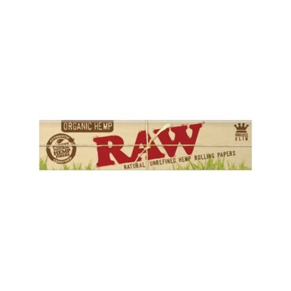 Raw King Size Slim Organic Hemp Rolling Papers - 32 Pack