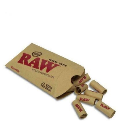RAW Wide Pre-Rolled Tips 21ct