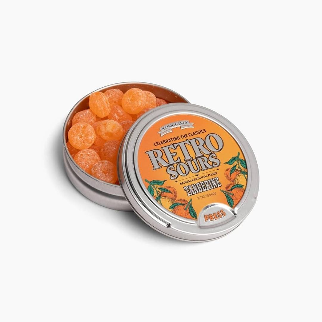 Retro Sours Tangerine Hard Candy