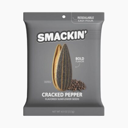 Smackin' Seeds 4 oz Cracked Pepper Sunflower Seeds