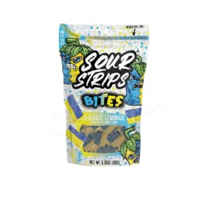 Sour Strips Bites Bluerazz Lemonade candy