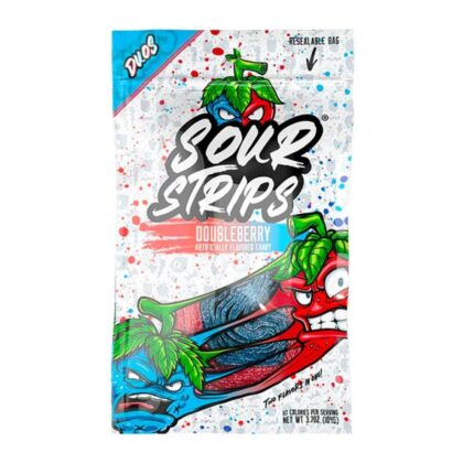 Sour Strips Double Berry - Extremely Sour Candy with Double Berry Flavor