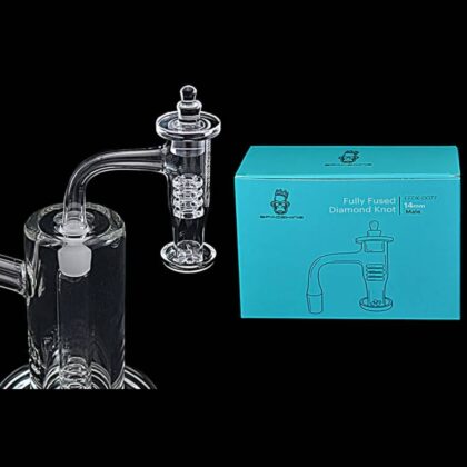 Space King Diamond Knot Quarts Wax Bowl - Thick Glass Concentrate/Wax Bowl