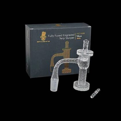 Space King Banger Black Gold Fully Fused Engraved Terp Slurper