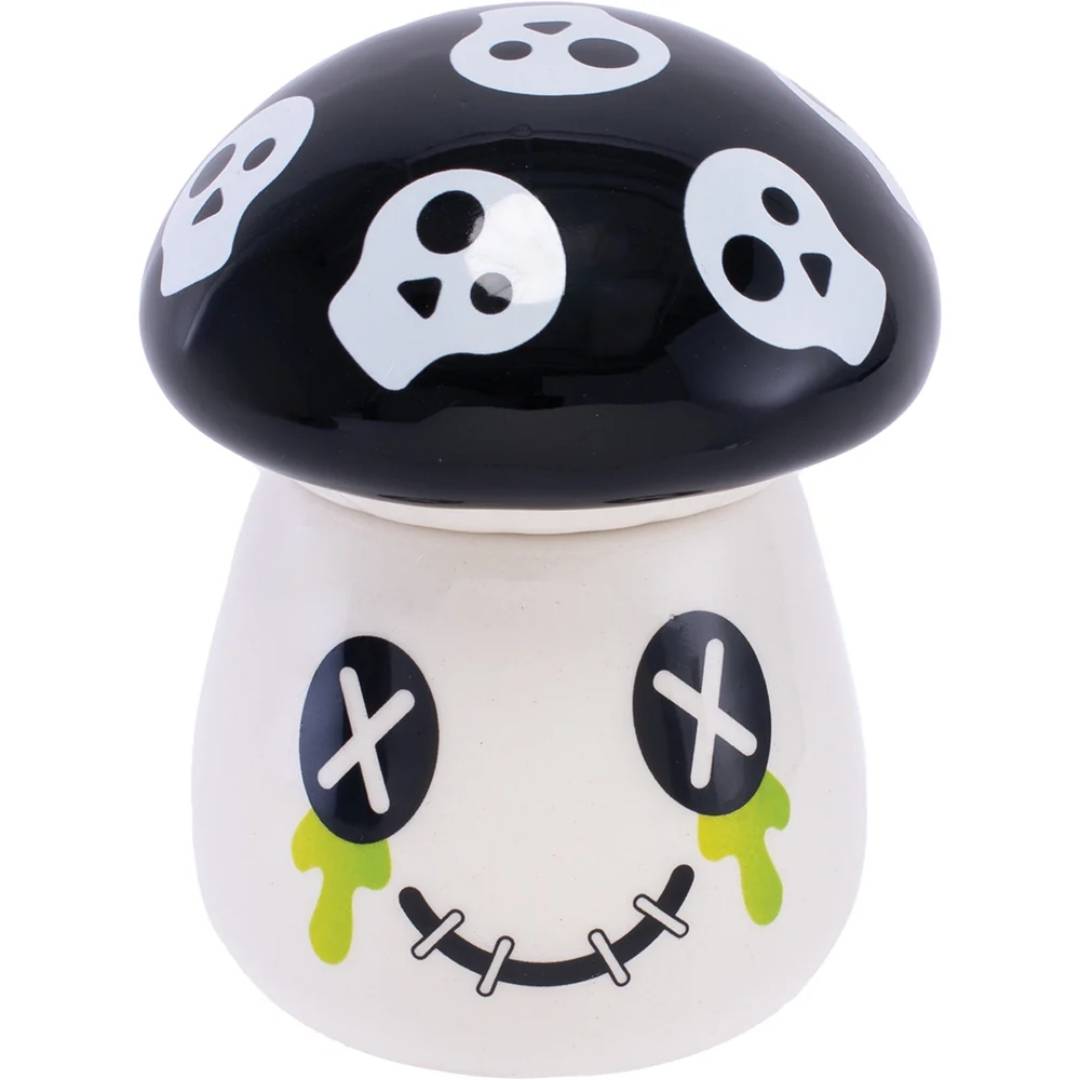 4.3" Mushroom Skull Storage Jar - Airtight & Odor-proof