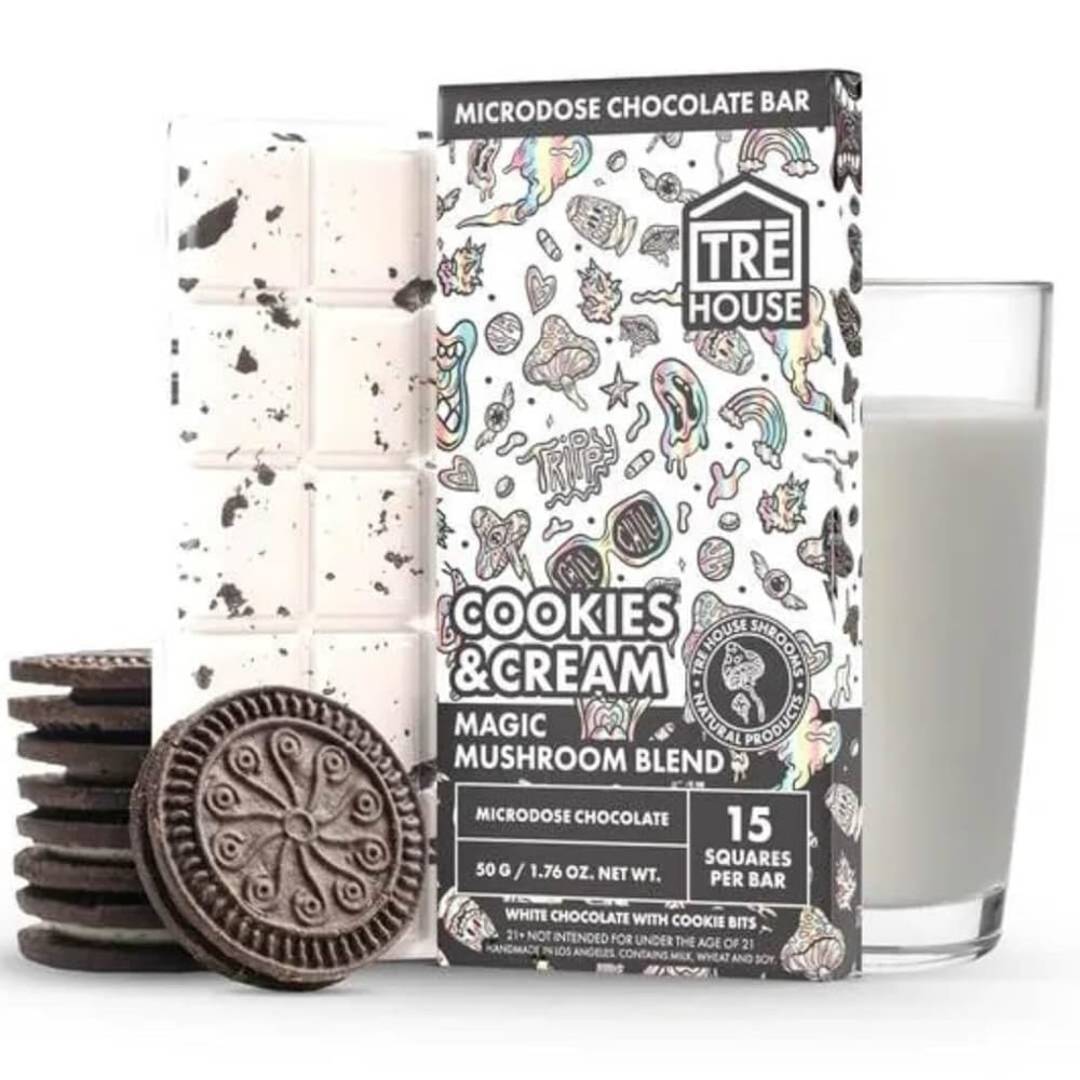 Tre House Magic Murshroom Bar - Cookies & Cream chocolate bar