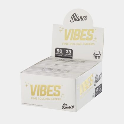 VIBES Fatty Rolling Papers with Tips in Rice - 33 Papers & Tips - 24 Booklets