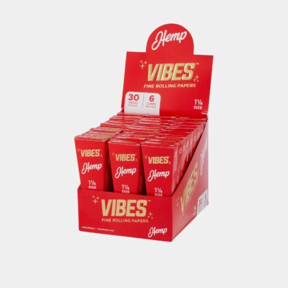 VIBES Cones Box - 1.25" - Organic Hemp - 40 Pack