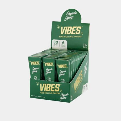 VIBES Cones Box - 1.25" - Organic Hemp - 40 Pack