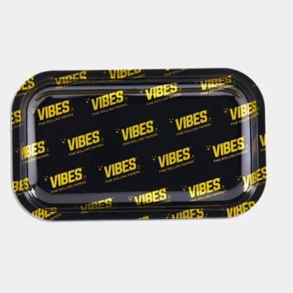 VIBES Signature Metal Rolling Tray in black