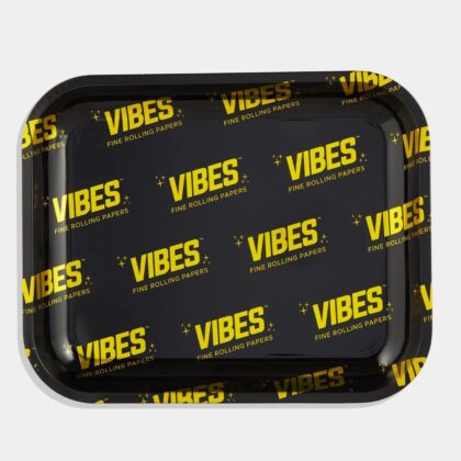 VIBES Signature Metal Rolling Tray in black