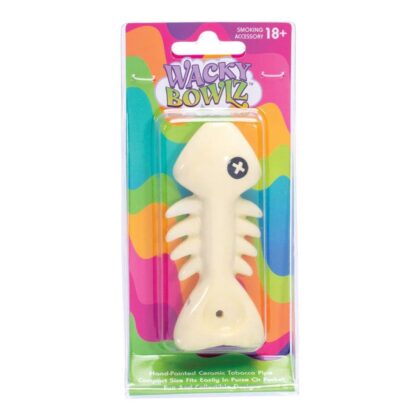 Wacky Bowlz 3.5" Ceramic Pipe - Fish Bone