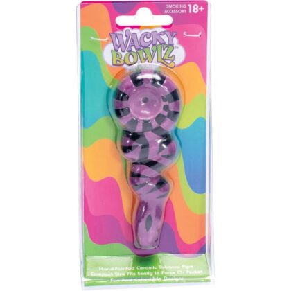Wacky Bowlz 3.5" Ceramic Pipe in Purple Snake