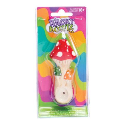 Wacky Bowlz 3.5" Ceramic Pipe - Tri Mushroom