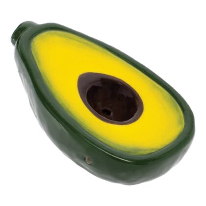 Wacky Bowlz Ceramic Pipe in Avocado design - 3.5 Inch