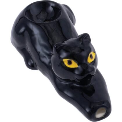 Wacky Bowlz Ceramic Pipe Black Cat 3.5 Inch