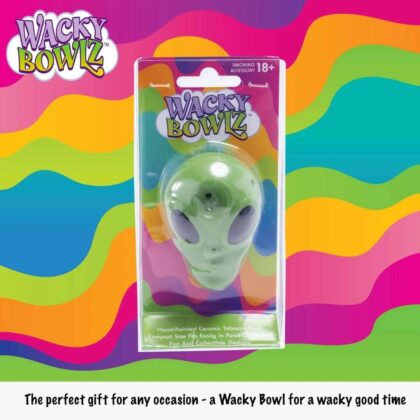 Wacky Bowlz 3.5 Inch Green Alien Ceramic Pipe