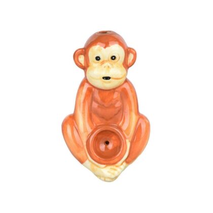 Wacky Bowlz Ceramic Pipe Monkey 3.5 Inch