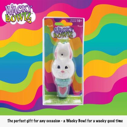Wacky Bowlz Ceramic Pipe - White Rabbit 3.5 Inch