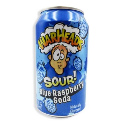 Warheads Blue Raspberry Soda - Sour Fruity Drink