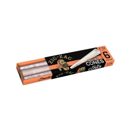 Zig Zag Orange Ultra Thin Cones 1 1/4 6pk