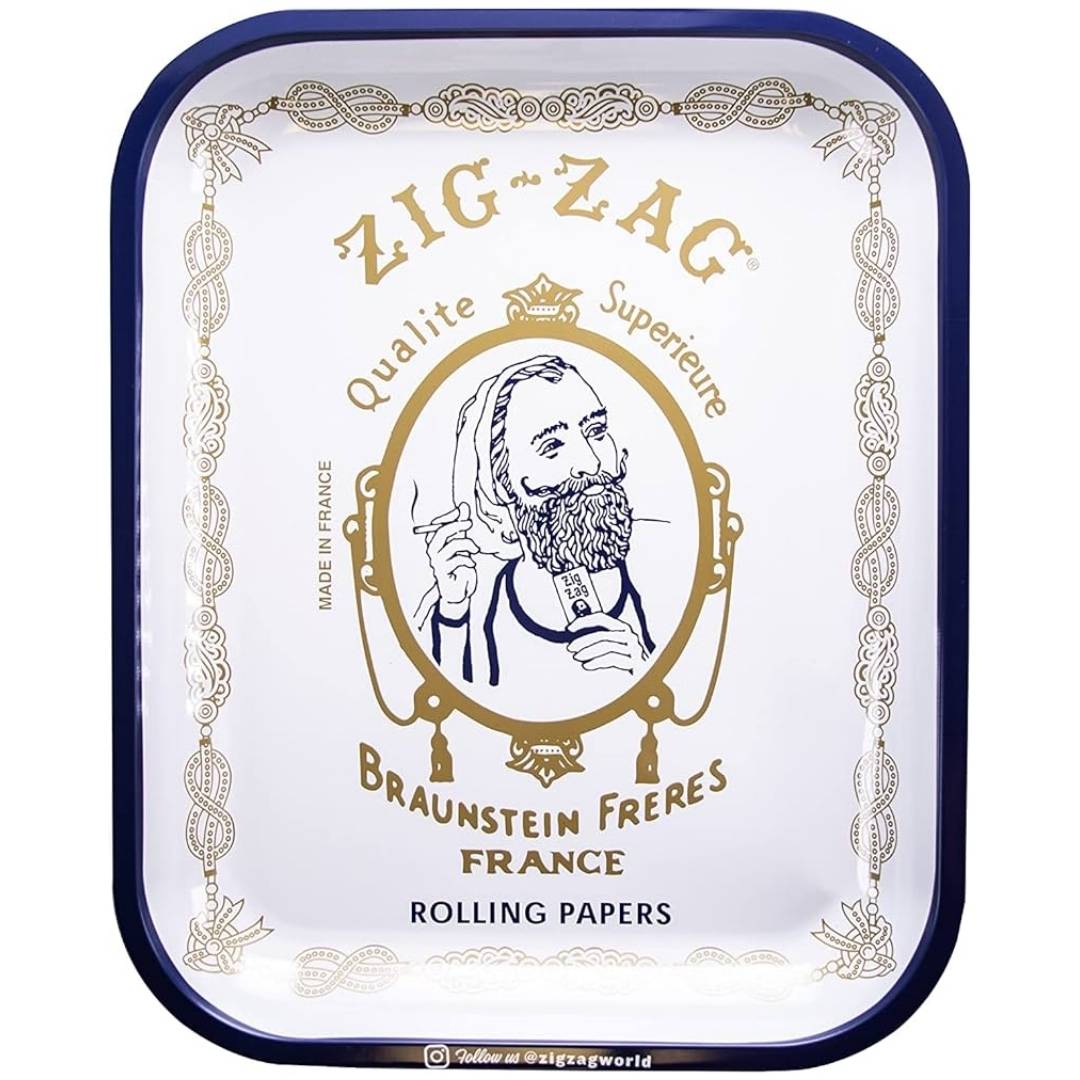 Zig Zag Classic White Large Rolling Tray